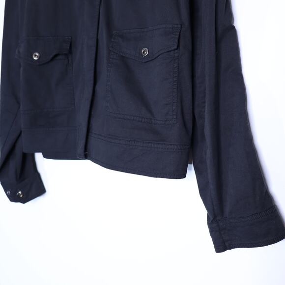 MARRAKECH Timothy Zip Jacket Black Denim Snap Button High Neck Women's L - Picture 5 of 12